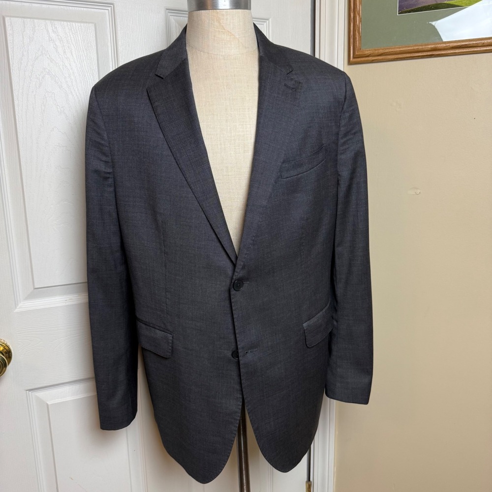 Banana Republic Reda Flexo Wool Blazer Mens 46R Tailored Slim Fit Gray